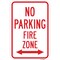 Signmission No Parking Fire Zone With Double Arrow, Heavy-Gauge Aluminum, 12" x 18", A-1218-25036 A-1218-25036 - alternate 1